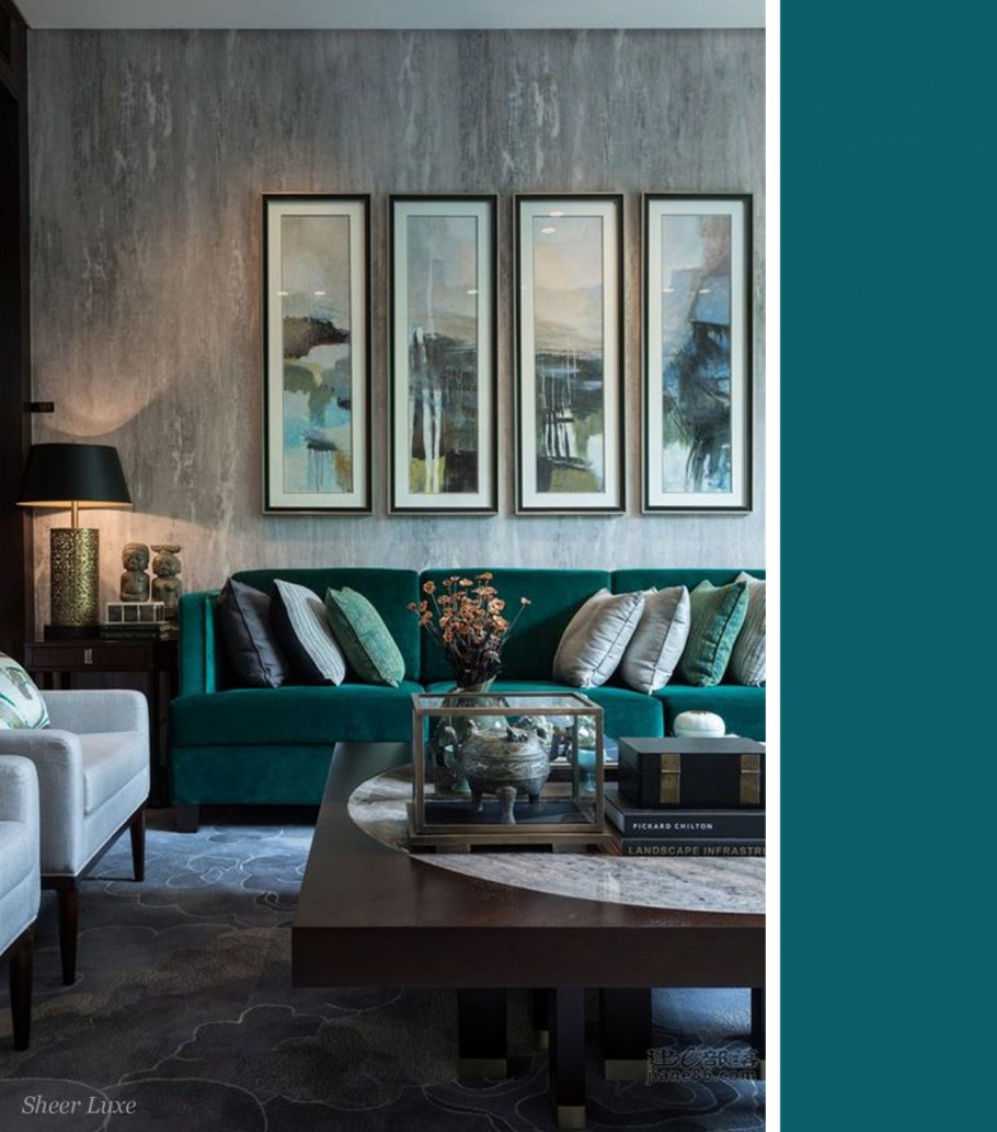 Голубой и желтый в интерьере