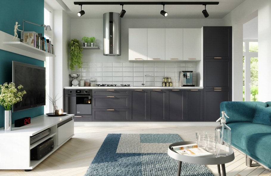 Красивые интерьеры кухни с балконом