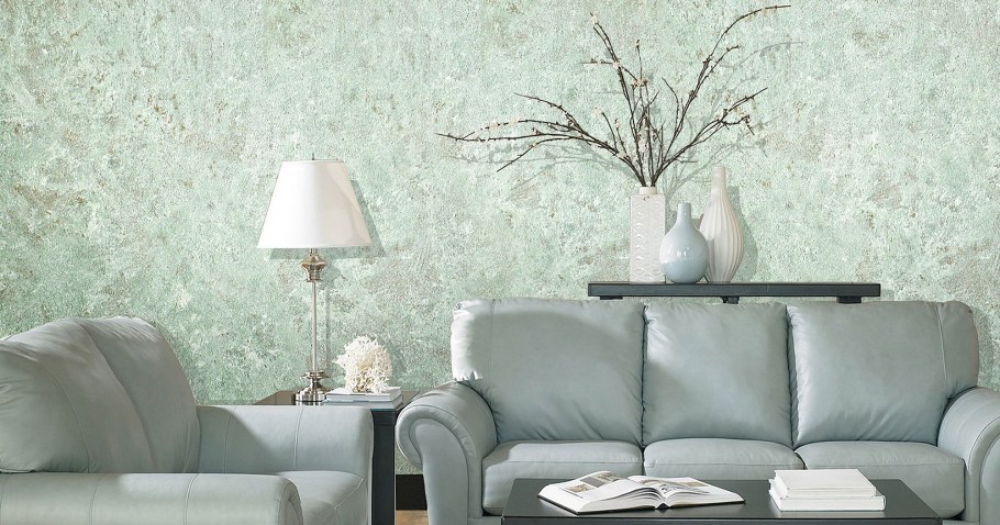 Флоковая штукатурка в интерьере