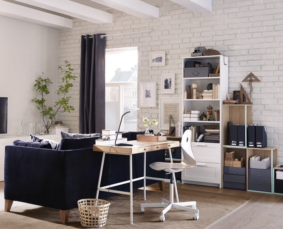 Икеа гостиные с рабочим местом