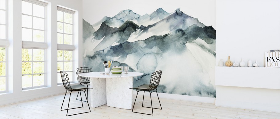 Градиентные обои в интерьере