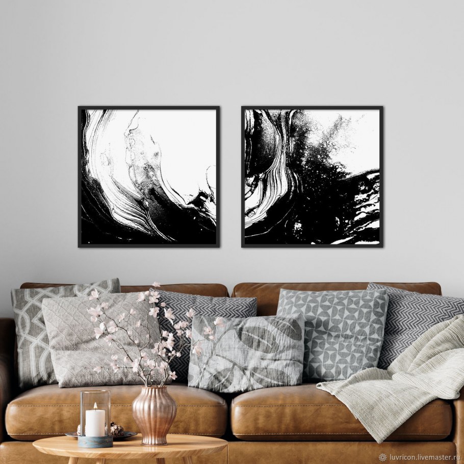 Чёрно-белые картины для интерьера
