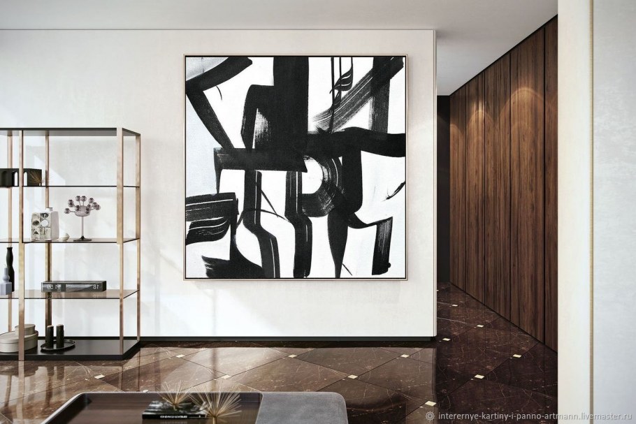 Интерьерные картины черно-белые