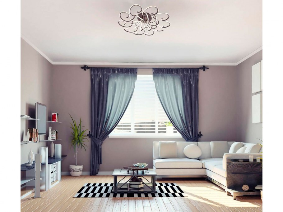 Комната с синими стенами