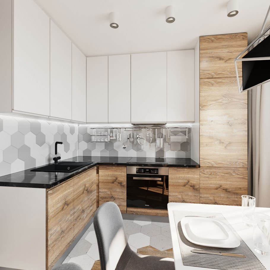 3d визуализация кухни