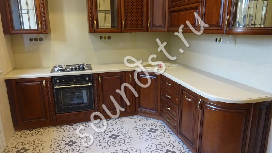 Угловая столешница в ванной