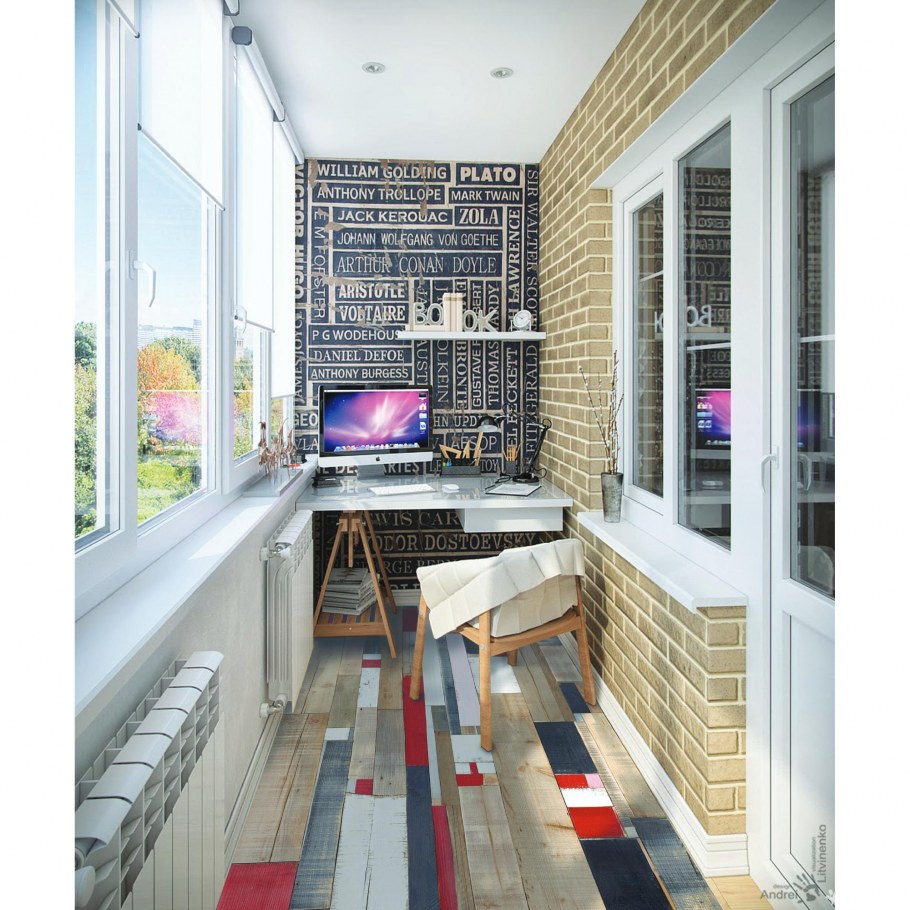 Современная отделка лоджии