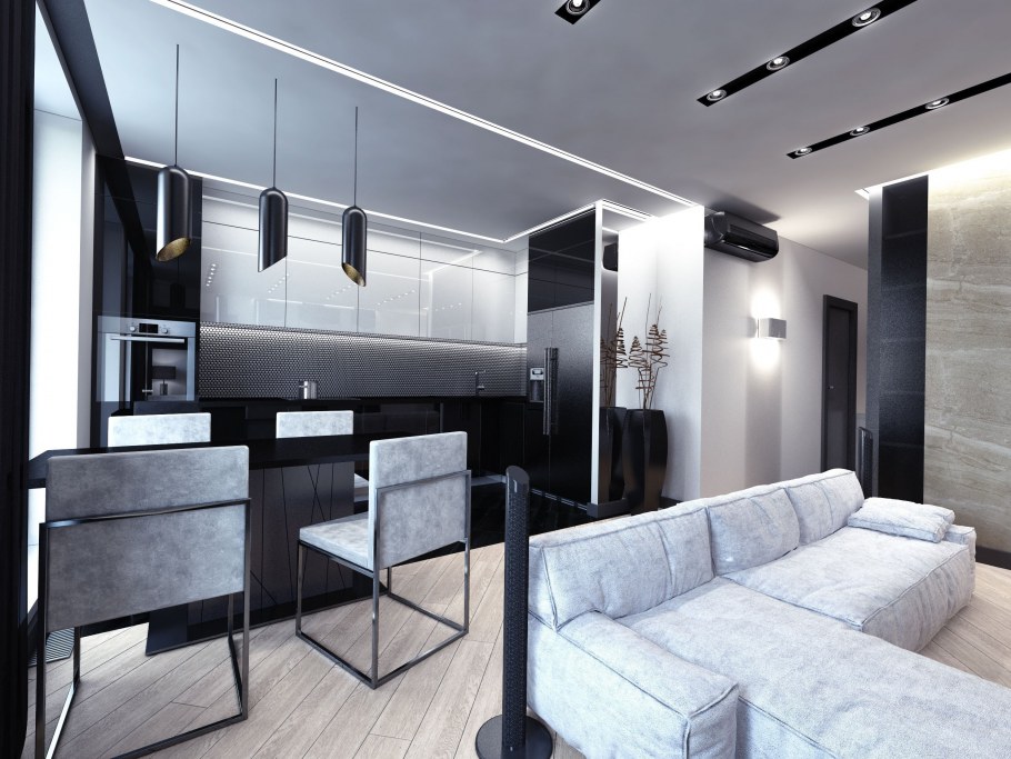 Кухня гостиная холостяка