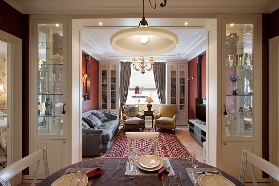 Елена Битулева дизайнер интерьера гостиная