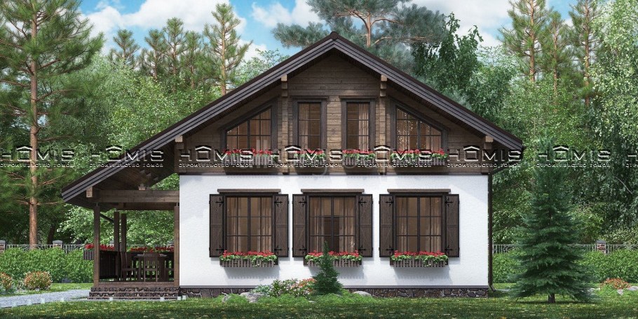 Дома в стиле Шале из пеноблоков