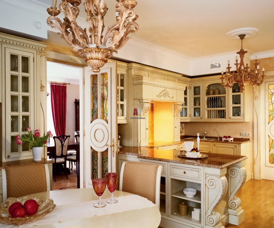 Кухня гостиная в стиле бидермейер