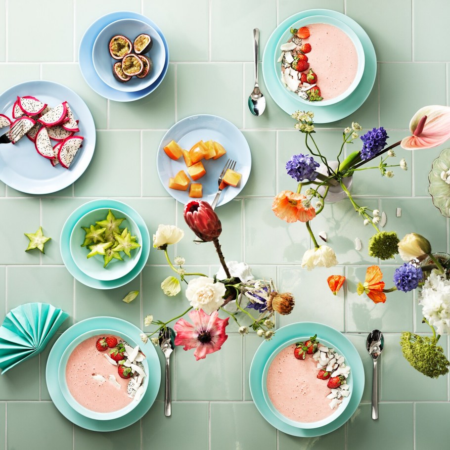 Тарелка бесегра голубой икеа