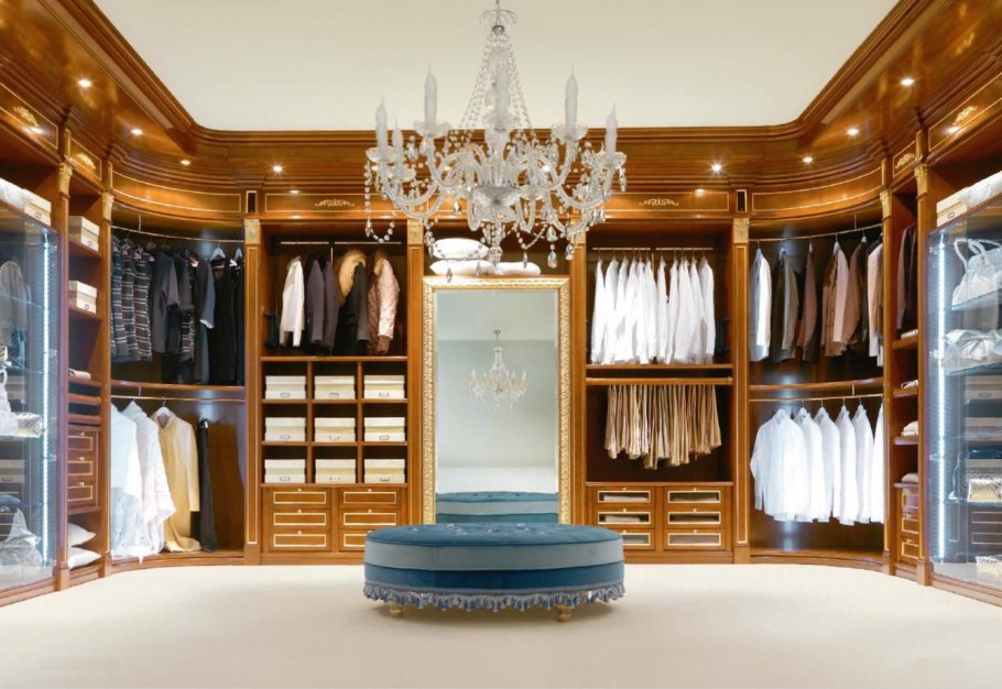 Роскошные гардеробные комнаты
