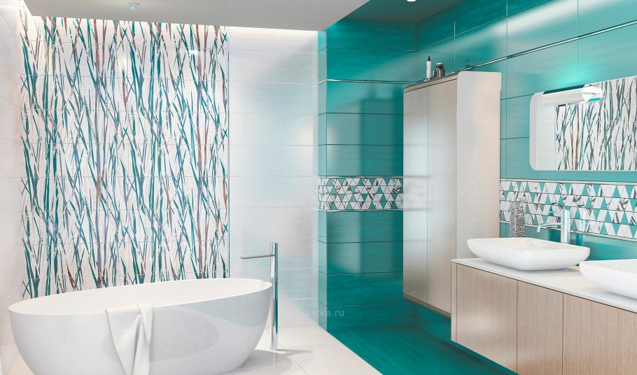 Плитка с узором для ванной