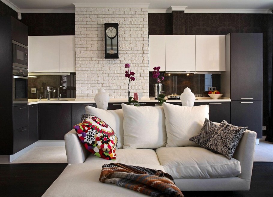 Кухня гостинная Сканди