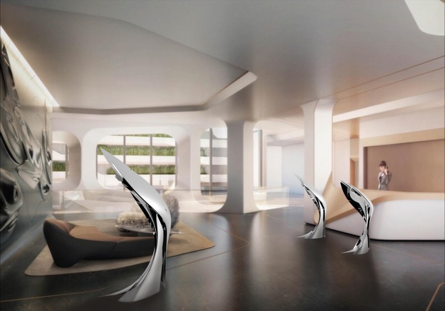 520 West 28th Street Zaha Hadid интерьер