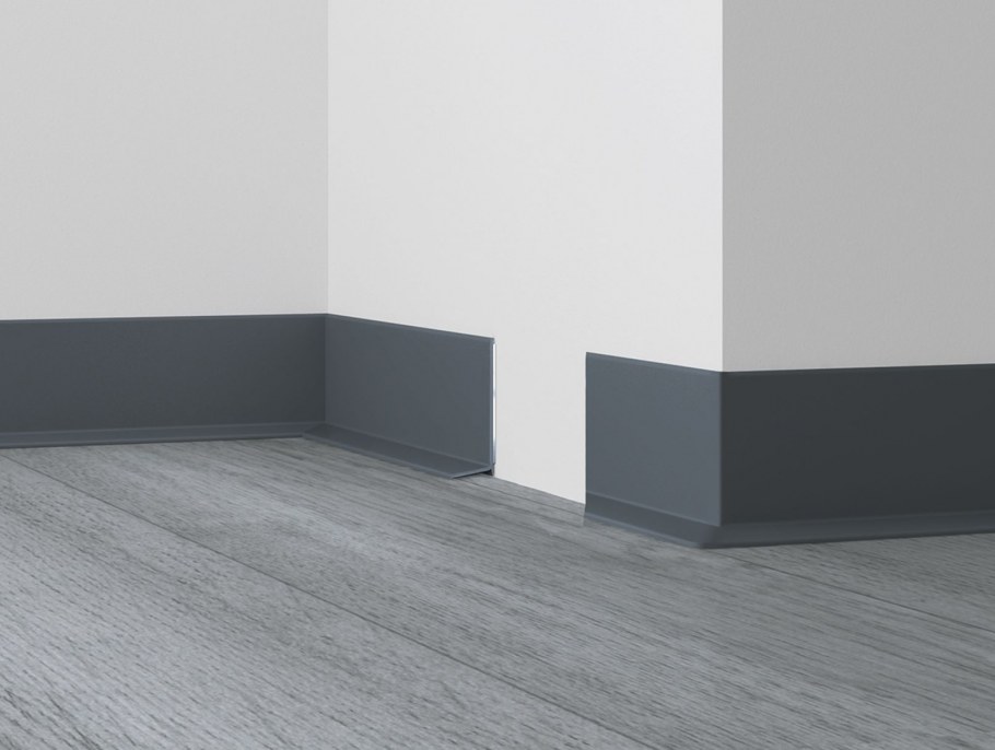 Плинтус белый из МДФ Evrowood (Евровуд) PN 101 led 2000x100x16 для подсветки