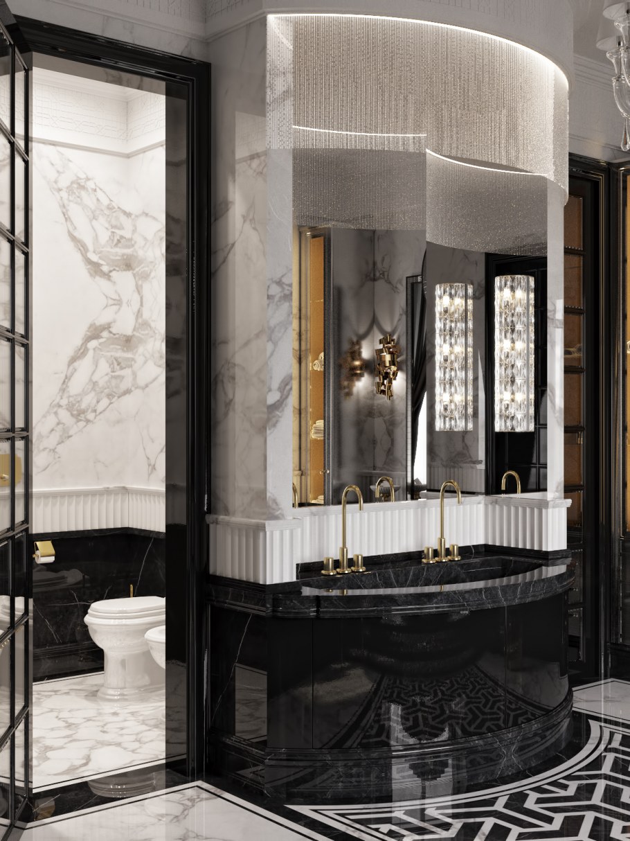 Ванная в стиле арт деко