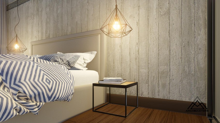 Обои с эффектом доски в интерьере