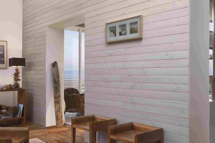 Отделка стен деревянными досками