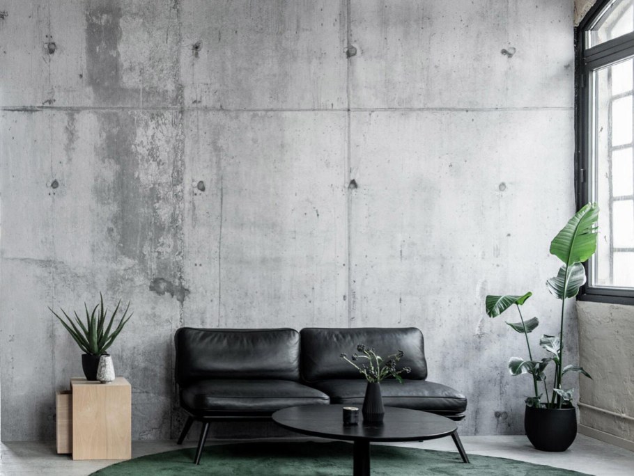 Текстура бетона в интерьере