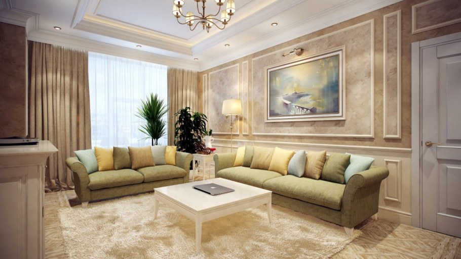 Шторы под бежевые стены