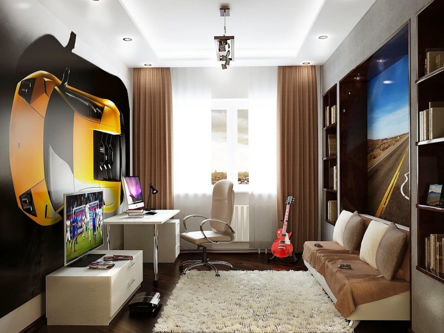 Комната в стиле лофт 12кв