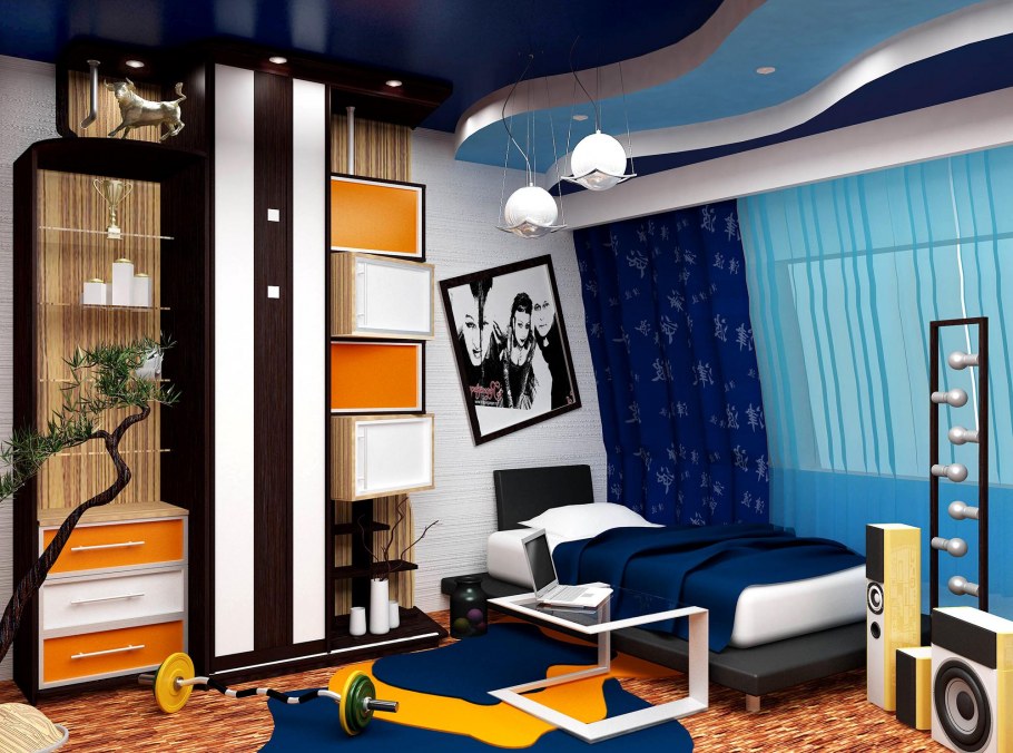 Комната в стиле лофт для парня 12кв м