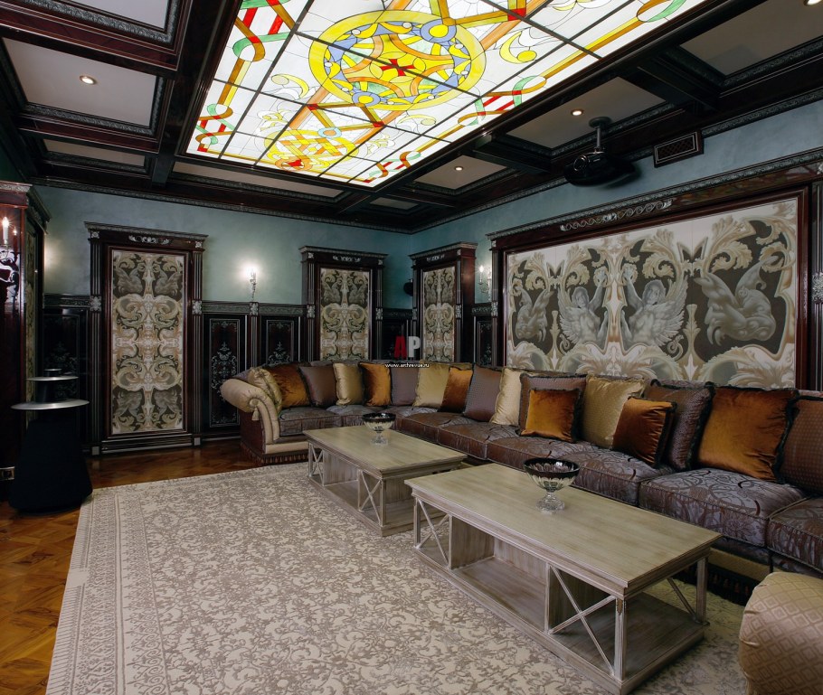 Интерьер подвала в стиле неоклассицизм