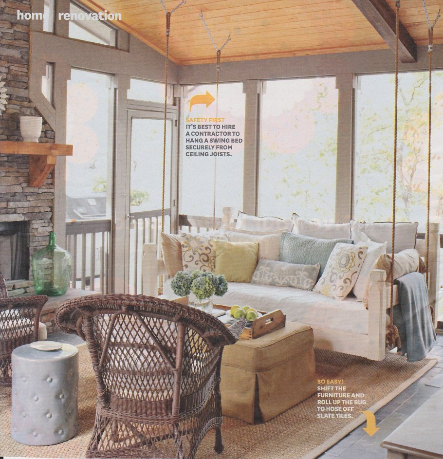 Интерьер застекленной террасы