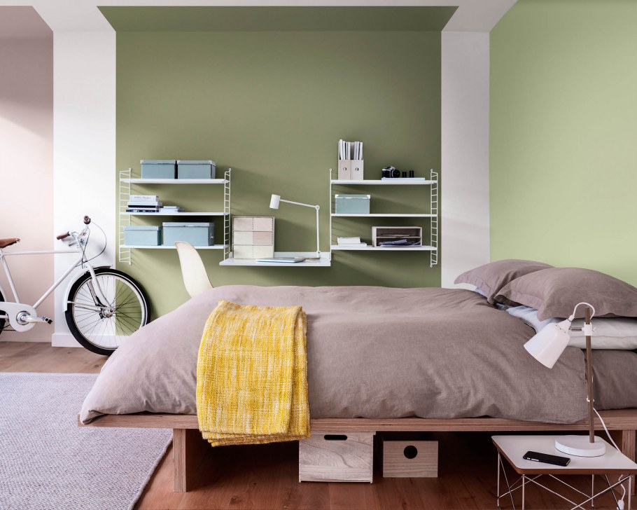 Dulux зеленый спальня