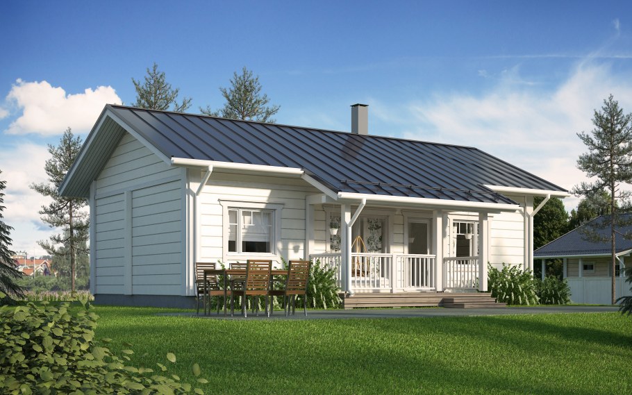 Финский каркасный дом 70кв м