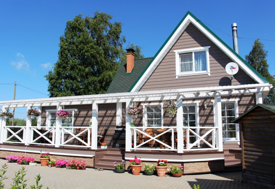 Открытая веранда без перил