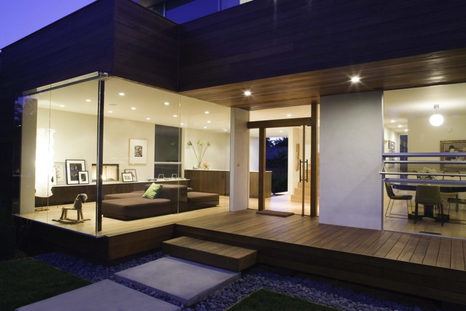 Деревянные дома в стиле Хай тек внутри