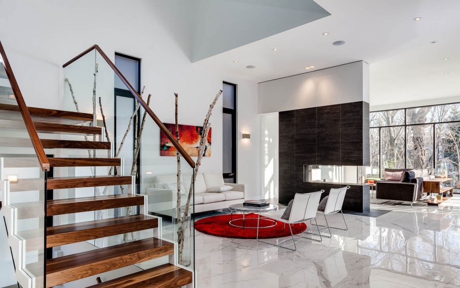 Интерьер хайтек коттедже