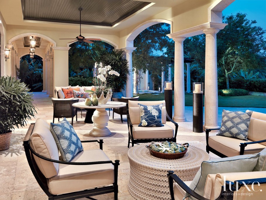 Терраса Средиземноморский стиль ткань