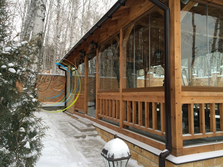 Красивые стеклянные веранды