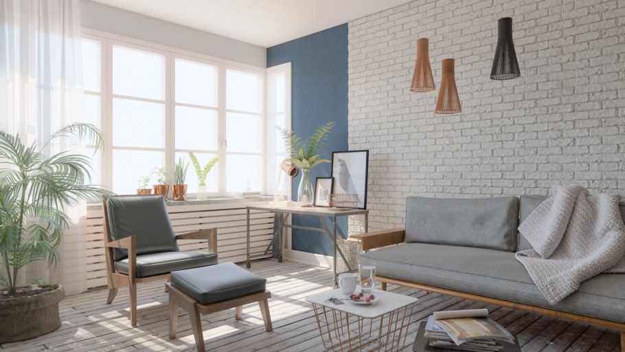 Обои в стиле лофт в интерьере