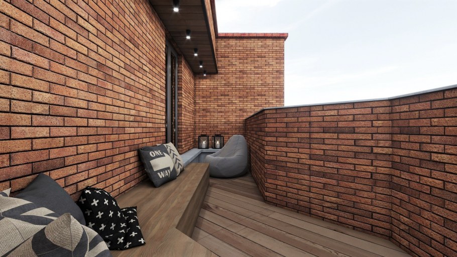 Спальня в стиле лофт Индастриал