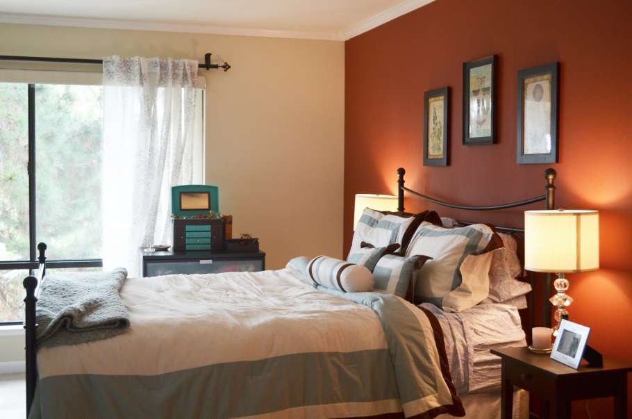 Покраска стен в спальне