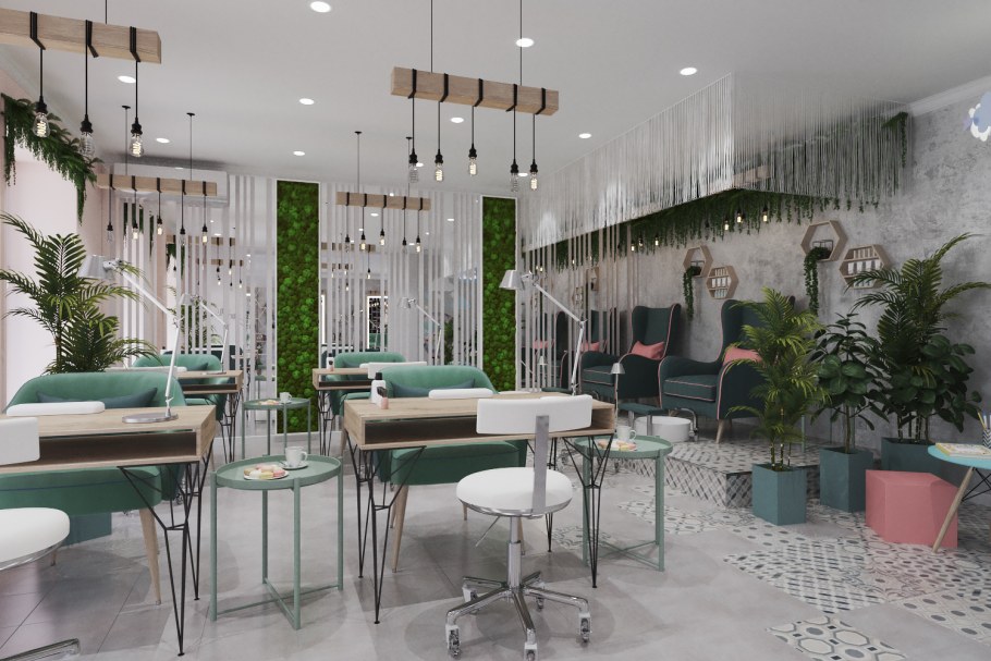 Салон красоты в скандинавском стиле