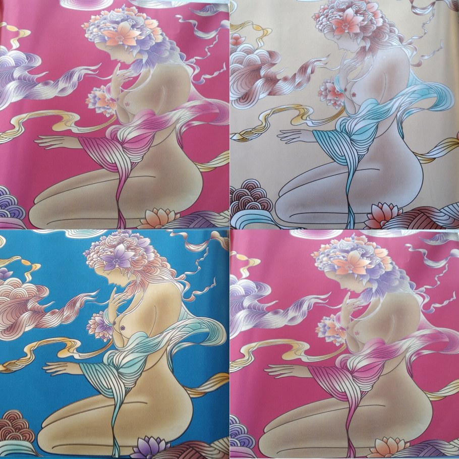 Голографические обои на стену фольга