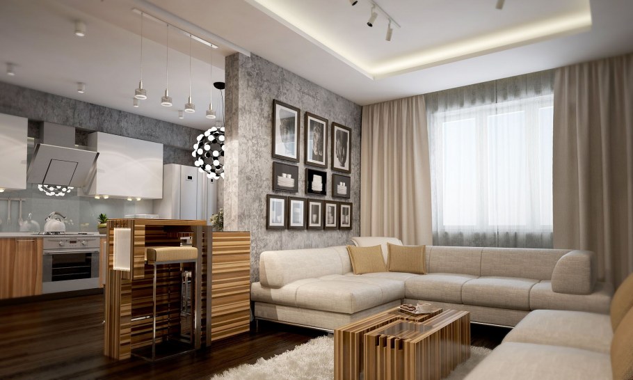 Интерьер квартиры 90 кв м