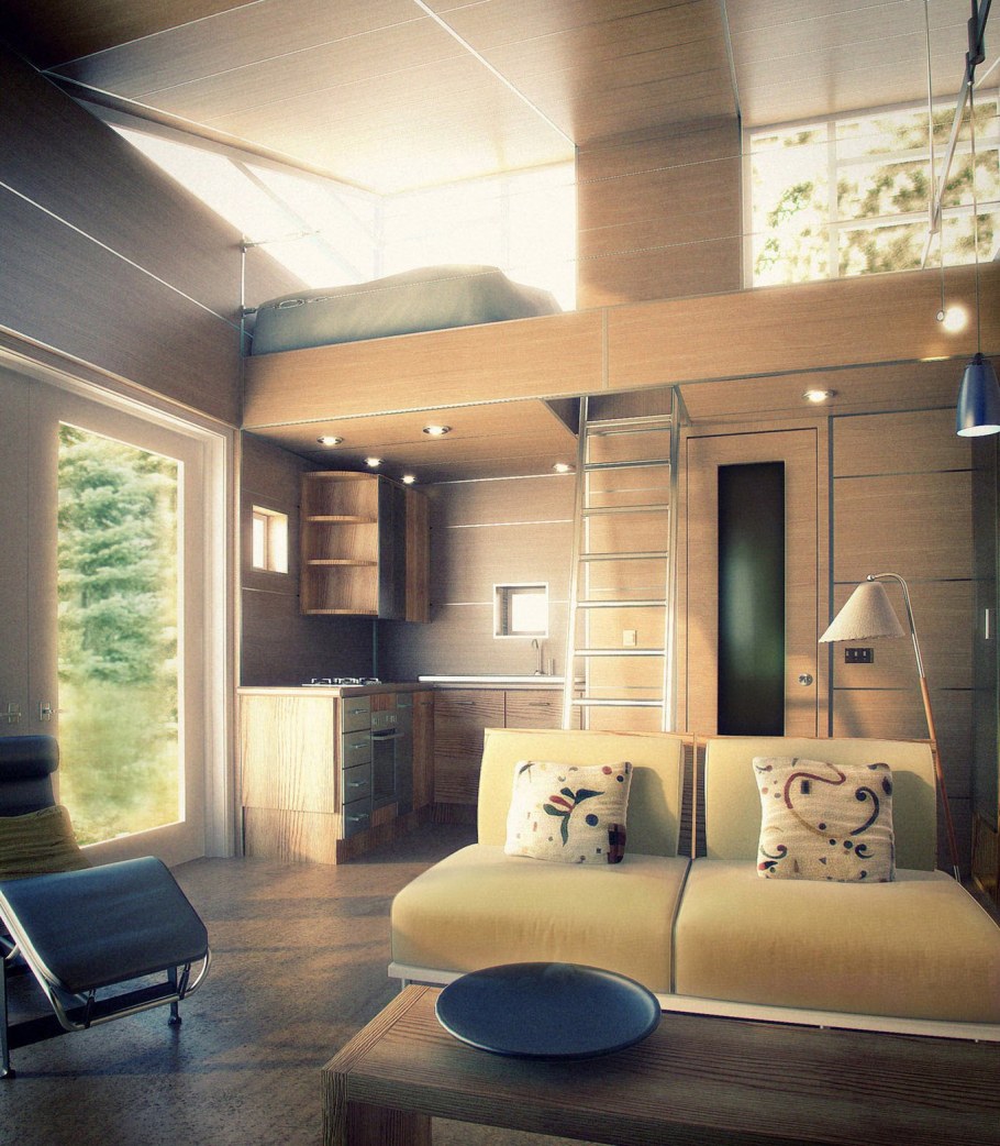 Визуализация загородного дома интерьер