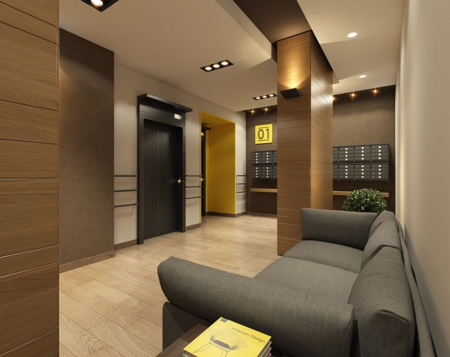 Интерьер холла жилого дома