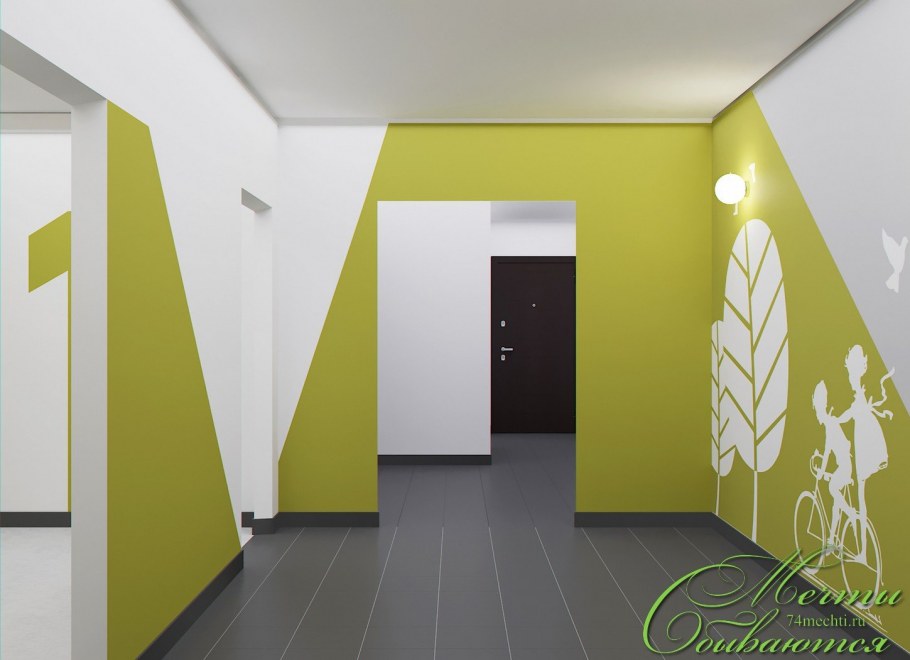 Подъезд дизайнерская отделка
