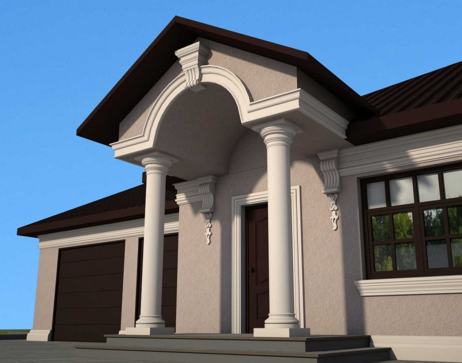 Фасадная лепнина Sketchup