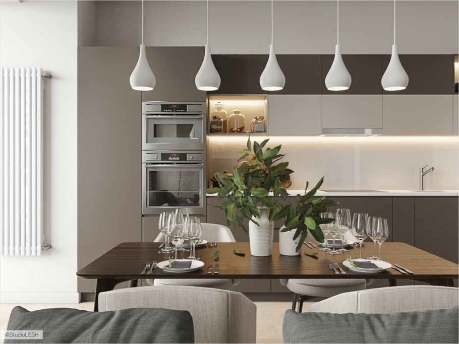 Геометрия в интерьере кухни