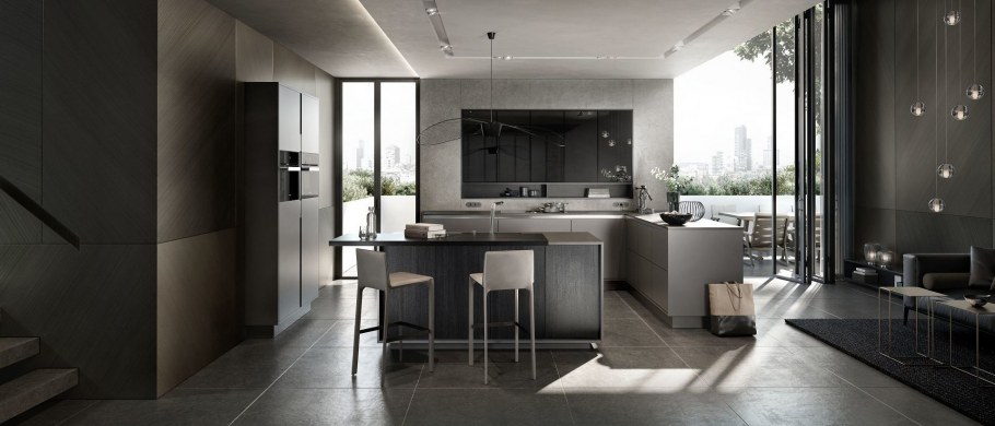 Геометрические полосы на стене