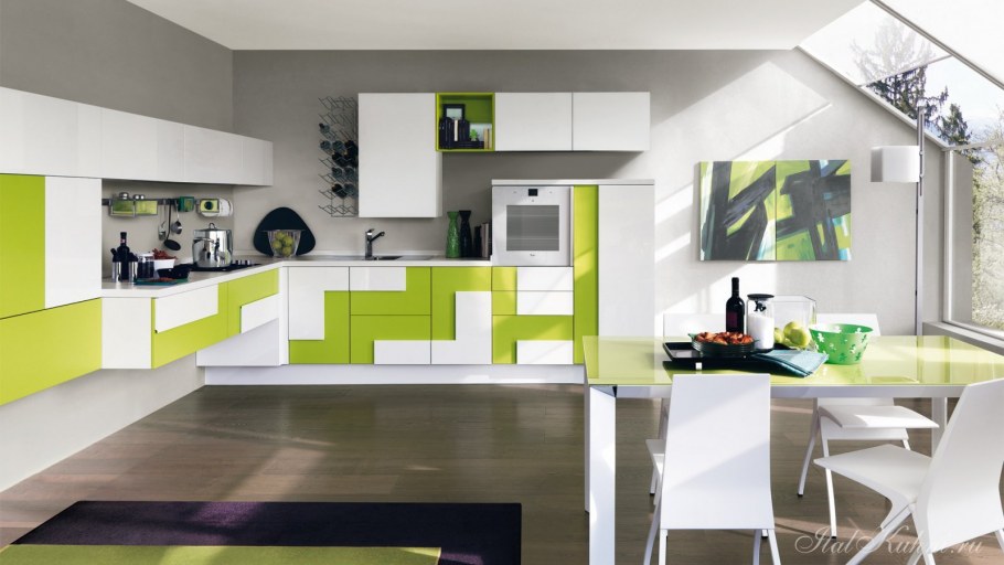 Современные кухни геометрические